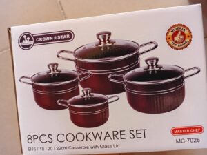 MC7028 CROWNSTAR  8PCS QUALITY NONSTICK POT