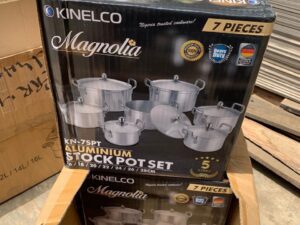7PCS MAGNOLIA KINELCO ALUMINIUN THICK POT