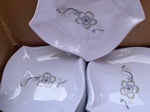 6PCS 8027 SQUARE FLAT PLATE