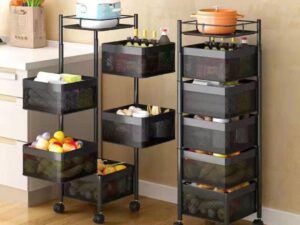 5 LAYERS ROTATING KITCHEN MULTIPURPOSE RACK
