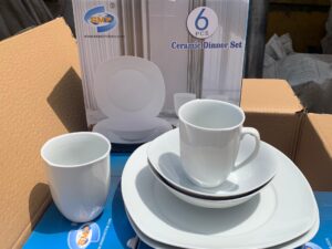 6PCS WHITE DINNERSET