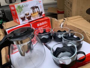 HEAT RESISTANT TEA CUPS WITH EXTRA FOUR CUPS