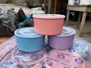 3PCS TAKEAWAY REUSEABLE PLASTIC PLATE WITH COVER